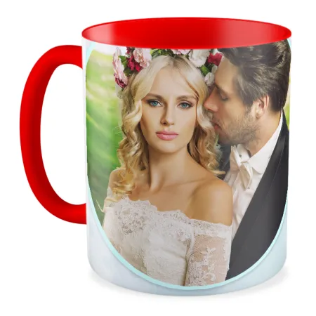 FOTO Kubek czerwony 330ml ŚLUBNY